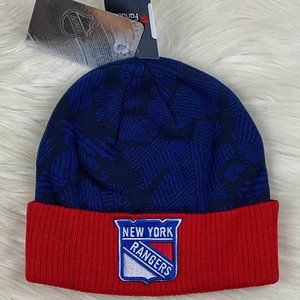 New York Rangers NHL Iconic Cuffed Knit Beanie Hat